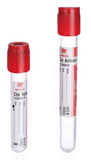 Tube activateur de caillots + Safety Cap + caoutchouc/rouge, PET